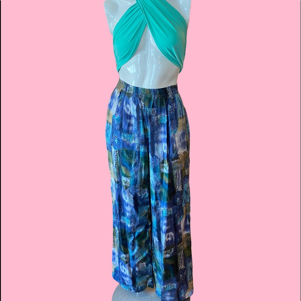Vintage Carole Little 100% Silk Pants S